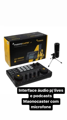 OPORTUNIDADE!!! Interface de áudio Maonocaster Lite com microfone