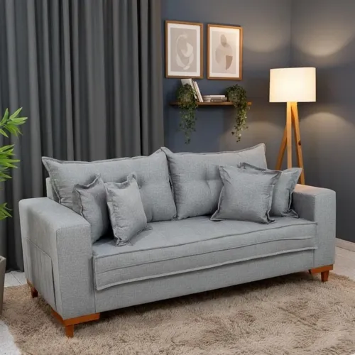 Sofá 3 Lug. Portugal 2.00m Linho- Entrega Rápida