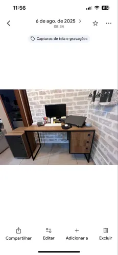 Mesa de escritório e gaveteiro