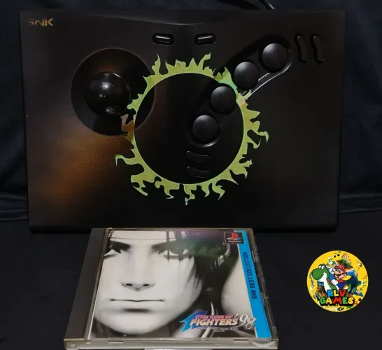 Controle Arcade Playstation 2 modelo NeoGeo + KOF 98 japonês 