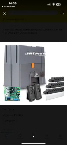 Motor Para Portão Eletrônico Ppa Dz Condominium Jet Flex 900kg 3m De Cremalheira 
