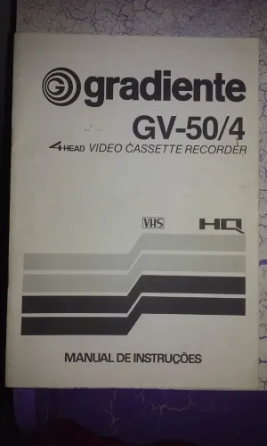 Manual VIdeo Cassate Gradiente GR 50/4 Em ótimo estado pela época VHS