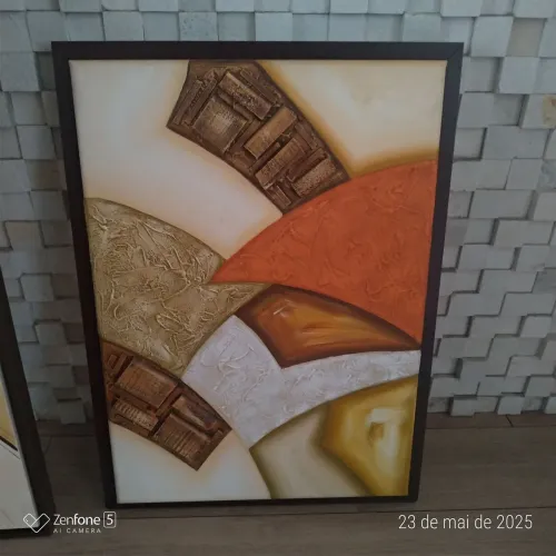 Quadro abstrato em cores vibrantes (medida 56x78)