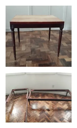 Conjunto de bases de mesa e de sofá ou bancos para restauração 