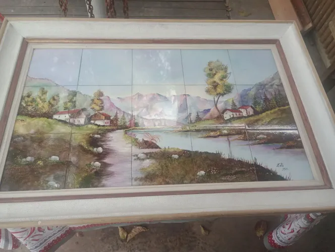 Quadro Paisagem em Azulejos