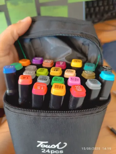 Marcadores canetinha 24 Cores colorir desenhos