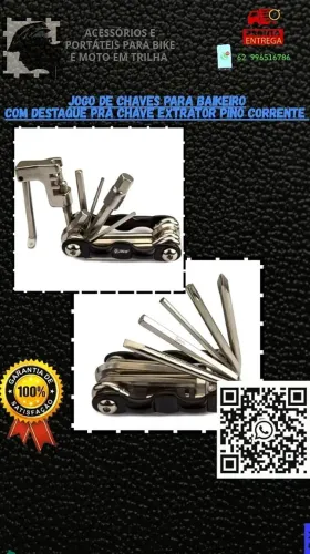 Kit de chaves multiuso com chave extrator de pino corrente