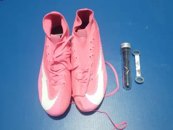 Chuteira Nike Mercurial Superfly 7 Elite Mbappé Rosa