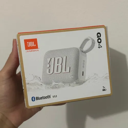 Caixa Som Bluetooth Jbl Go 4 Portátil Prova D'água Branca