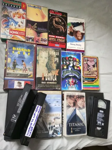Lote fitas vhs filmes diversos 14 unidades