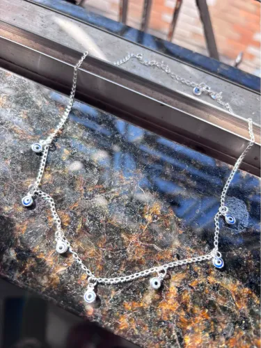 Chocker prata 925 olho grego