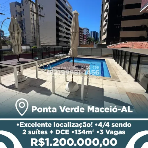 Apartamento á venda com 4 quartos sendo 2 suítes, 134m2