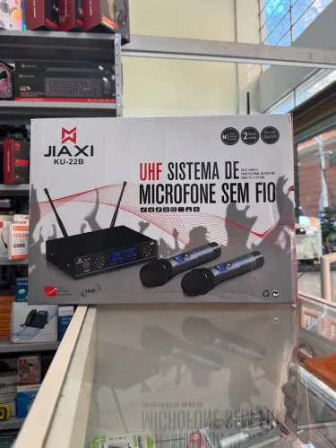 Sistema de Microfone Sem Fio UHF 2 Microfones Jiaxi KU-22B
