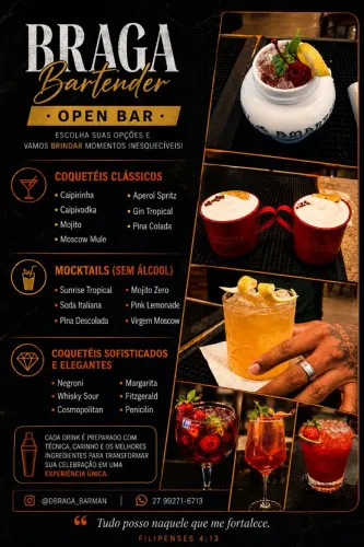 O Open Bar do jeito que você gosta. Contrate já: