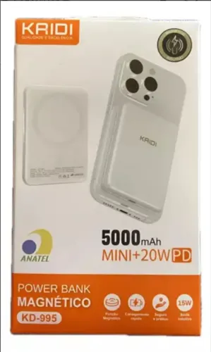 Carregador Portátil Indução Power Banck Magnético turbo Carregamento Rápido Kaid