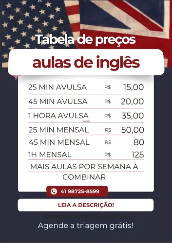 Aulas online Inglês