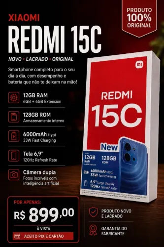 Xiaomi 15C 128GB Produto novo lacrado
