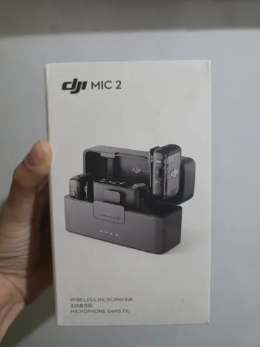 Microfone DJI Mic 2 (2 TX Microfone + 1 RX Receptor + 1 Case de carregamento) BR - DJI116