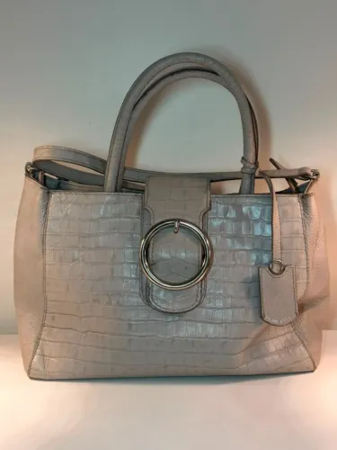 Bolsa Tote Arezzo Couro Croco Off-White Original - NUNCA USADA