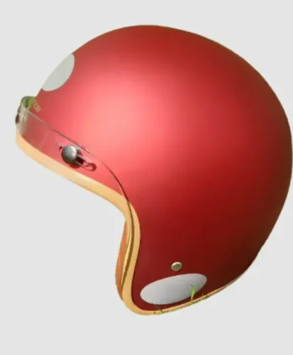 Capacete Lucca Cafe Racer Matt Cherry + Viseira Bolha