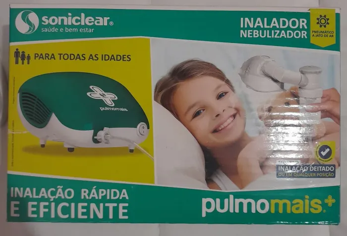 Inalador Nebulizador Soniclear Pulmomais+ Completo com Máscaras e Acessórios<br>