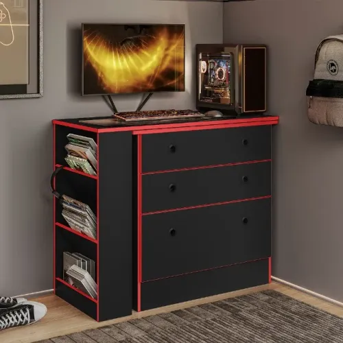 COMODA COM MESA GIRATÓRIA, IDEAL PARA OTIMIZAR O ESPAÇO!!