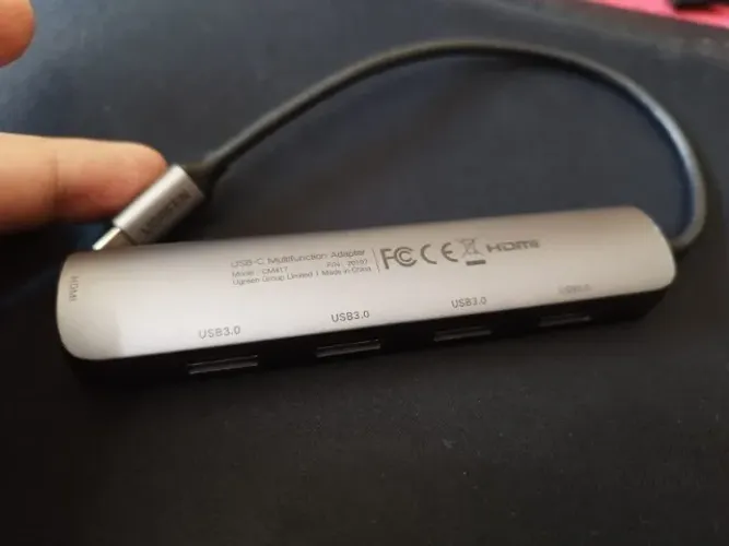 Hub Adaptador Ugreen HDMI 4K Usb 3.0 Tipo C 5 em 1 5Gbps Cinza