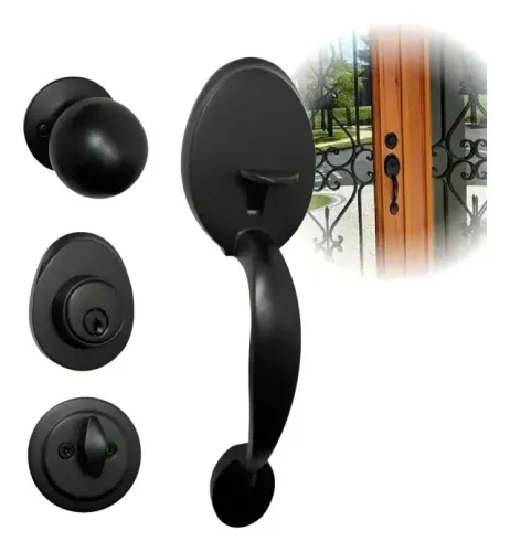 fechadura Retro Blim Blim Preto Fosco