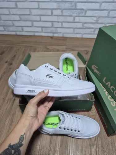 Sapatenis Lacoste Couro Premium Branco - Disponível 38 ao 43 (Foto Real)