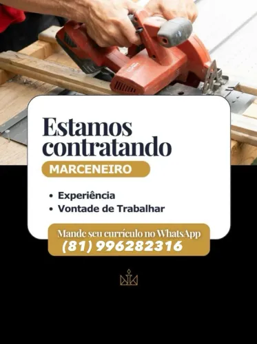 Estamos Contratando Marceneiro 