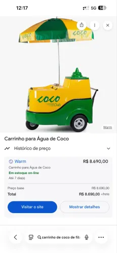 Carrinho de coco 