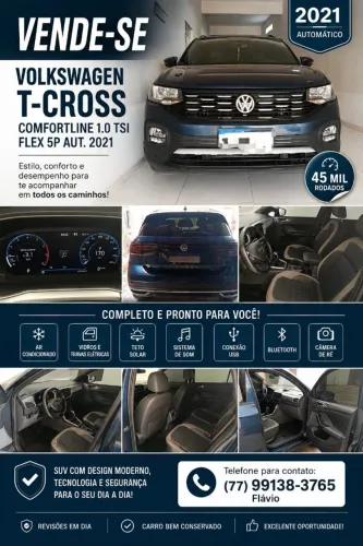 Volkswagen T-Cross Comfortline 1.0 TSI Flex 5P Aut. 2021