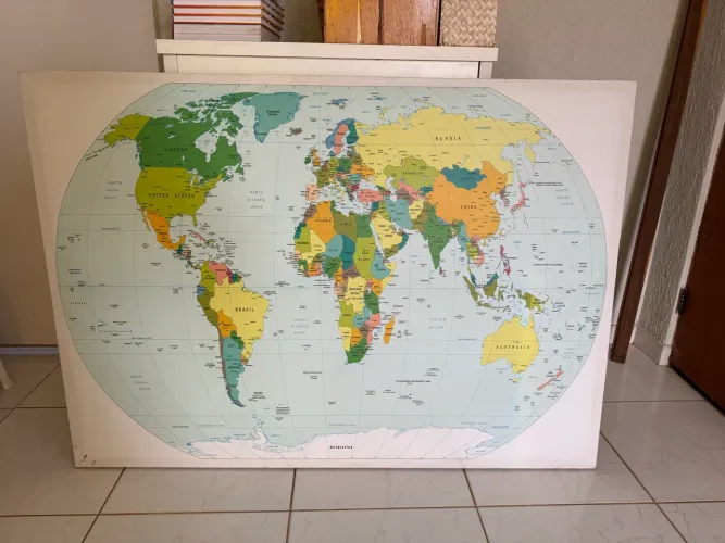 Quadro Mapa Mundi