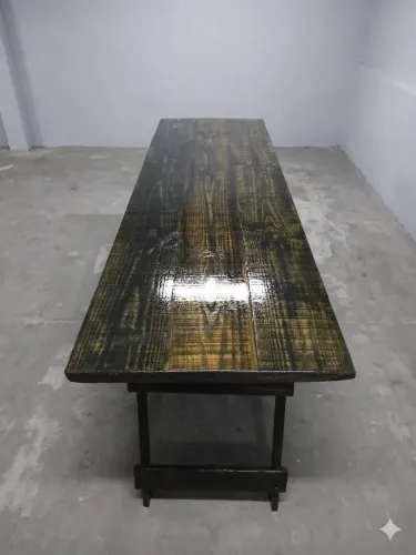 Mesa rustica artesanal com 2,40 M