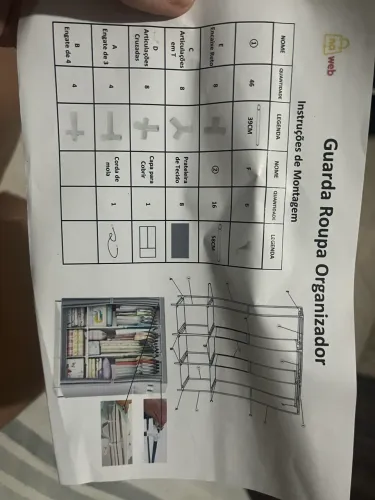 Guarda Roupa  Dobrável Organizador De Roupa Armário Grande