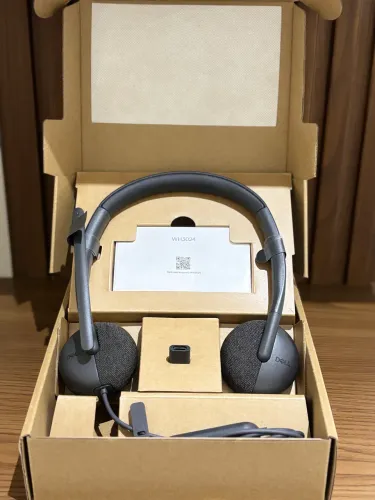 Headset Dell Pro WH3024 USB-C e USB-A Novo