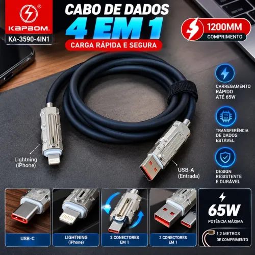 Cabo de dados 4 em 1
