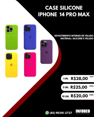 Case silicone para iPhone 14 Pro Max