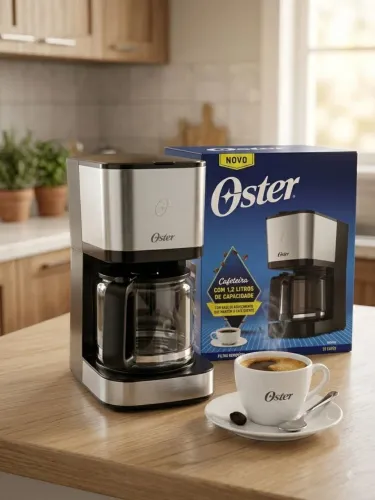 Cafeteira Oster Inox 1,2L - NOVA E LACRADA