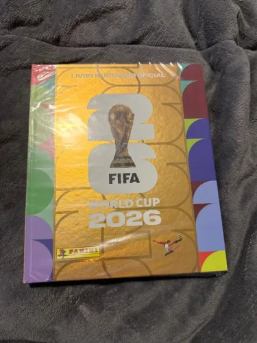 Álbum copa do mundo 2026 capa dourada completo com as figurinhas pra colar
