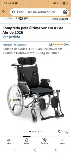 Vendo Cadeira de Rodas Reclinável 