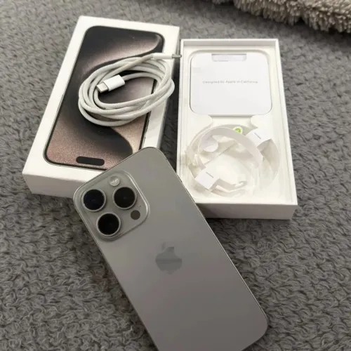 iPhone 15 pro titânio natural impecável com caixa