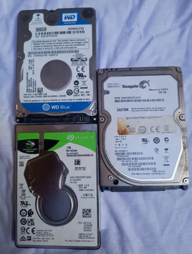 HD Notebook 1TB + 2 de 500GB - Oferta!