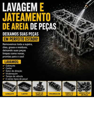 LAVAGEM E JATEAMENTO DE AREIA DE PEÇAS AUTOMOTIVAS - GOIÂNIA/GO
