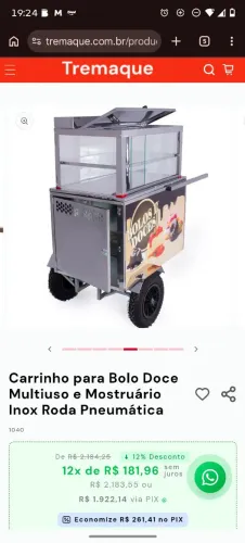 Carrinho de doces novo