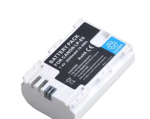 Bateria Lp-E6 Batmax 2650 Mah Lp-E6N Canon R8 R7 R6 6D 60D 7D Mk Ii 5D Mk Iv 80D 70D