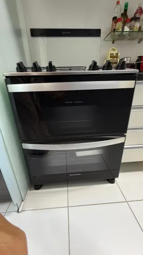 Fogão Brastemp 5 Bocas Inox com Duplo Forno - Excelente Estado
