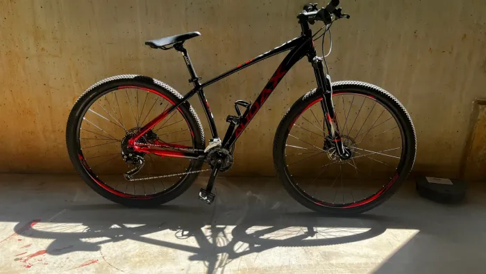 BICICLETA MTB A29 AUDAX HAVOK NX - PRETO/VERMELHO TAMANHO:17 