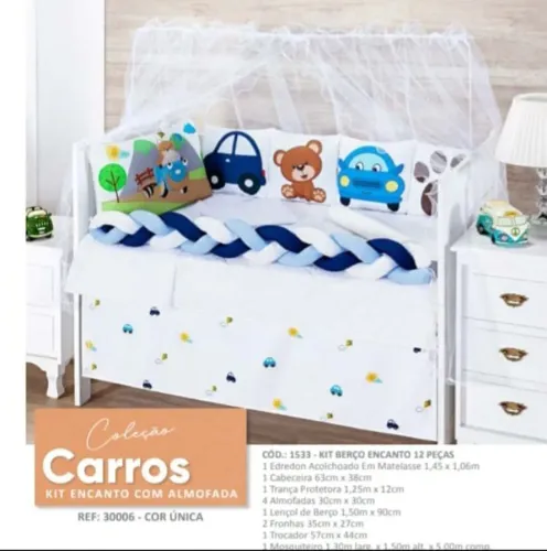 Kit para berço americano-12 itens (novo)