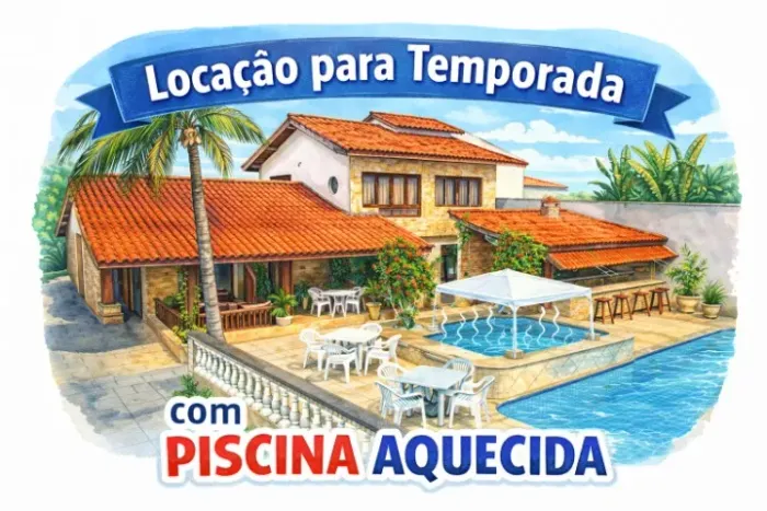 Casa com PISCINA AQUECIDA, apenas 02 minutos do mar. 